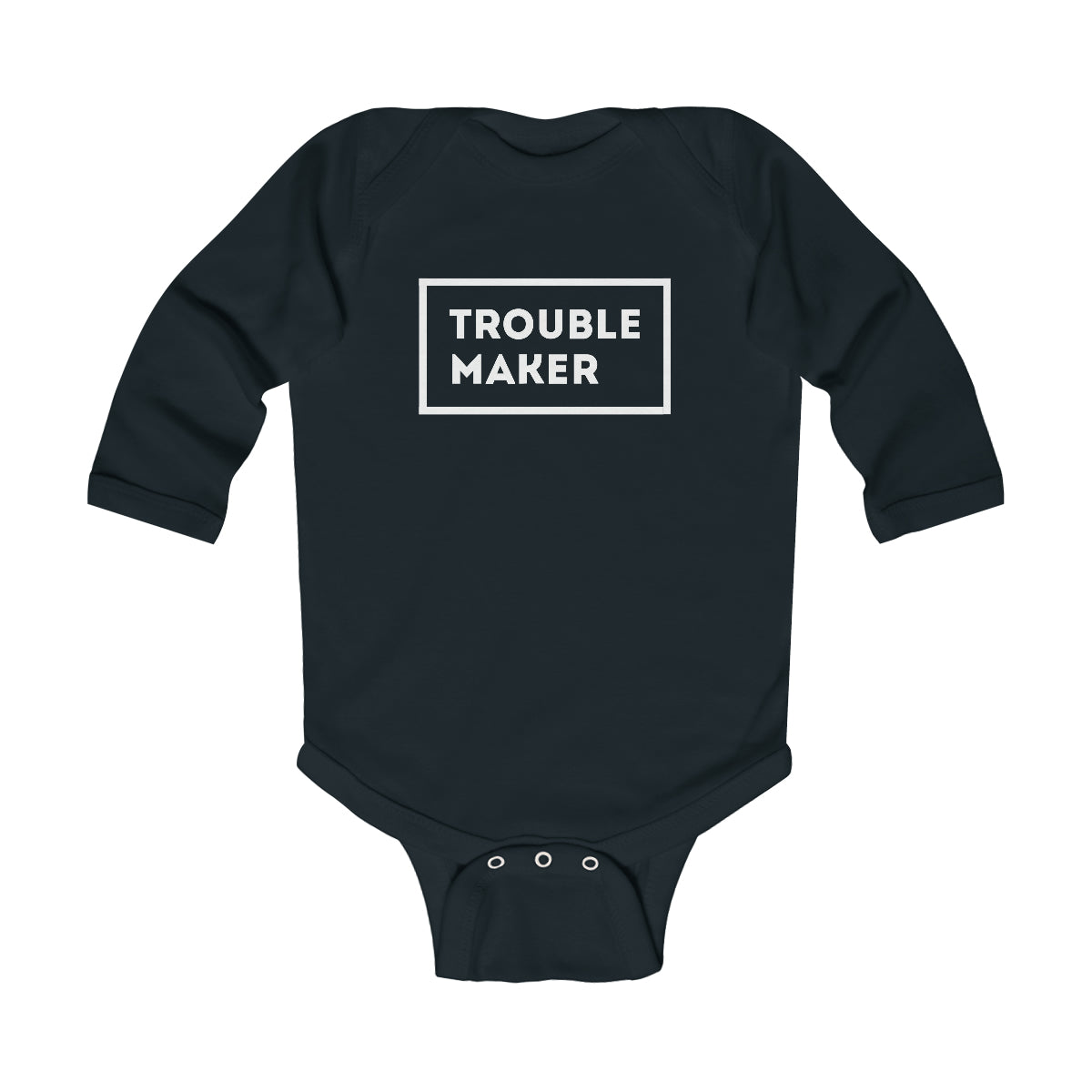 Troublemaker Infant Long Sleeve Bodysuit